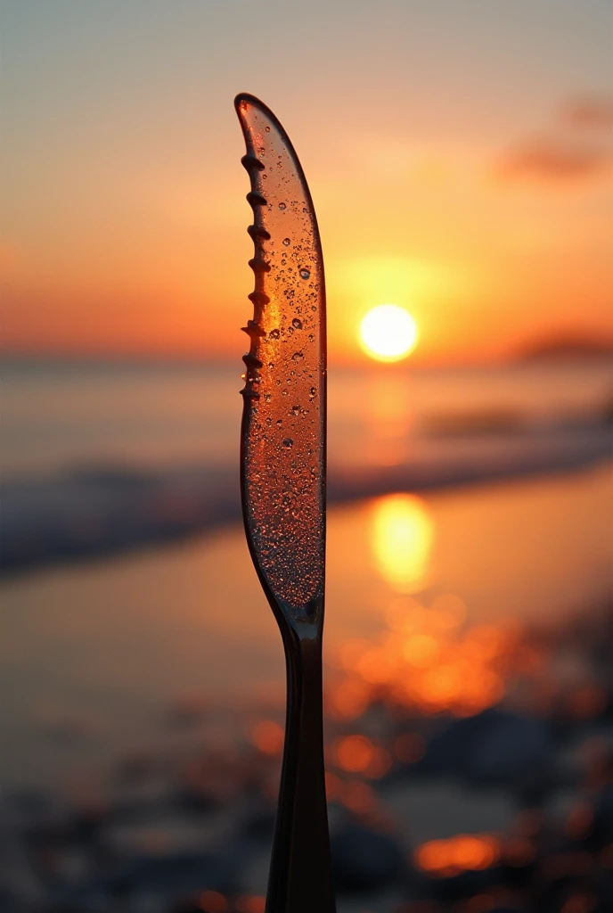  High quality cutlery,  8k Ultra HD , Uma bela double exposure que combina uma silhueta de deusa com a costa ao pôr do sol,  the coast at sunset should serve as a backdrop ,  with its details embedded in the goddess, sharp lines, The background is monochro...