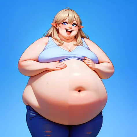 a very perfectly round xxxxxxxl size belly huge overhang obese, fat, and chubby woman who shirt is ripped so much because of her huge stomach that consumes the entire house the size of a house and cant stop bloating and her bloating was so bad that her sto...