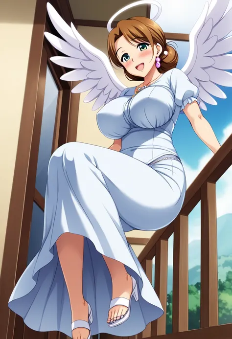  beautiful busty mom with a pair of big angel wings、 frugal outfit、A long skirt that rolls up 、 Revealing Panties 、sober costume 、cute mature adult woman 、 mature body 、 thighs、Ripe mature woman、Ripe woman&#39;s body、Noなのに飛んでしまう、No々 gets blown away、 I don'...