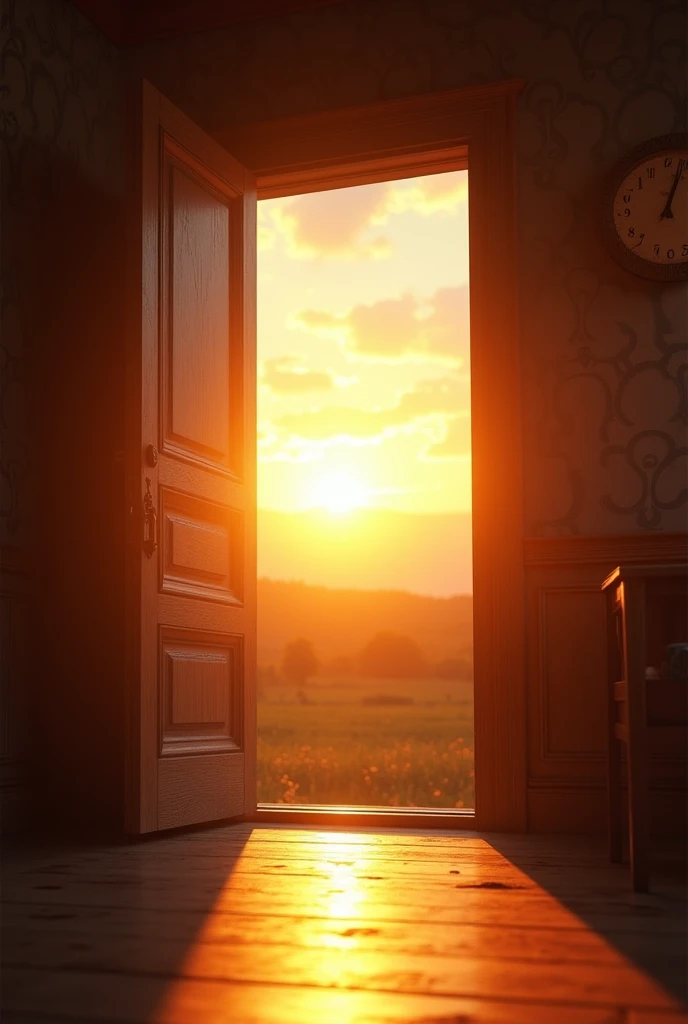 A promising sunrise or light streaming through the doorway