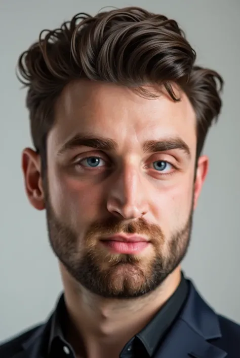 A pretty hairdo for this man and a pretty nose