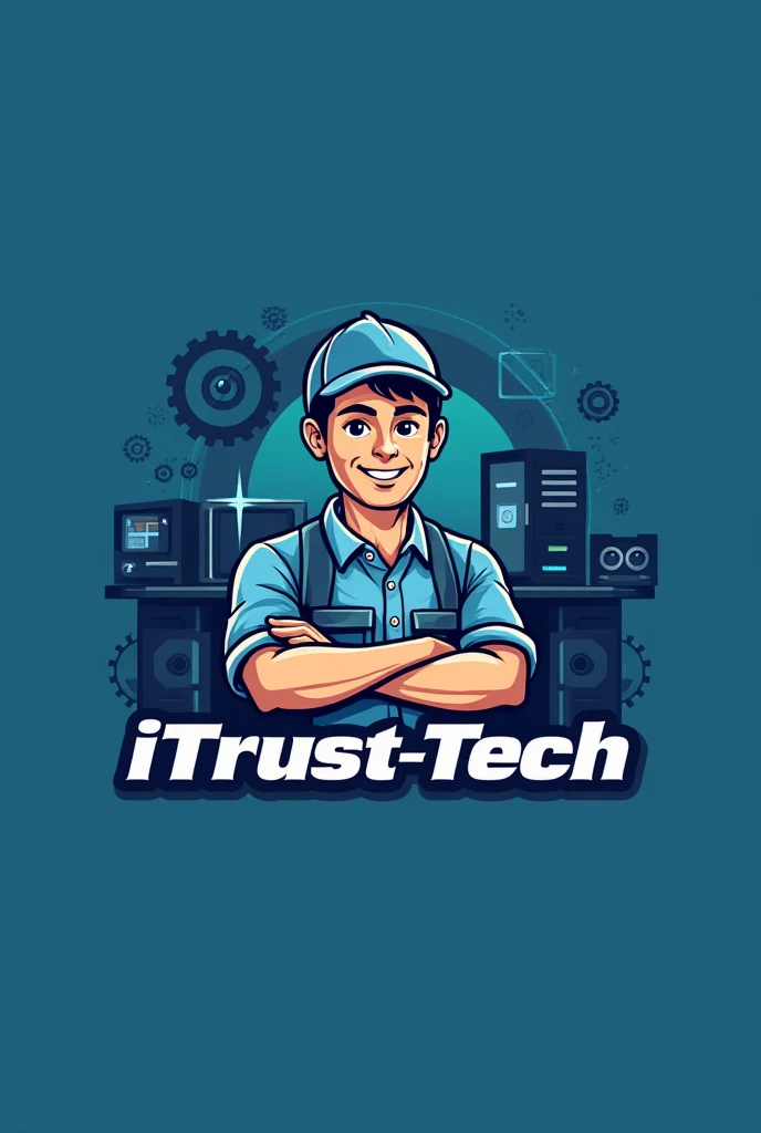 Computer repair logo with the name iTrust-TECH