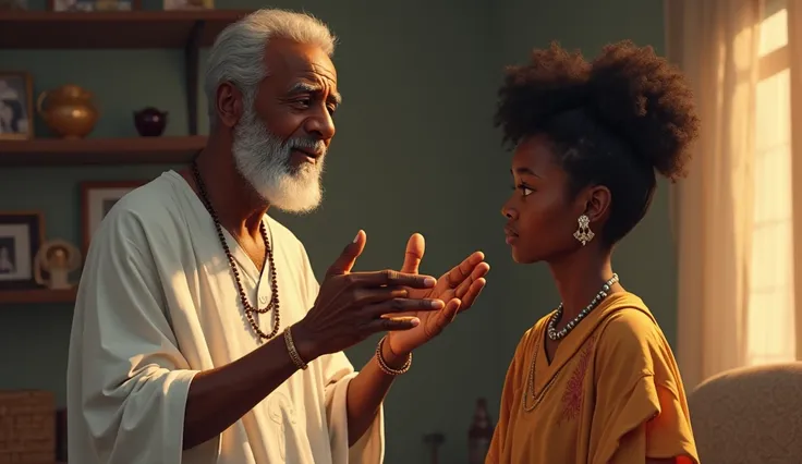 A Nigerian age man talking to his younger sister, warning her about dangerous people