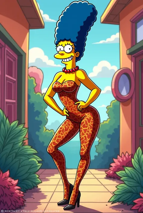 Marge Simpson usando leggings 