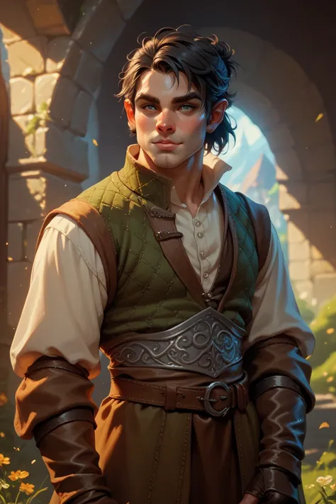 Male Halfling, Medieval Fantasy, Thief