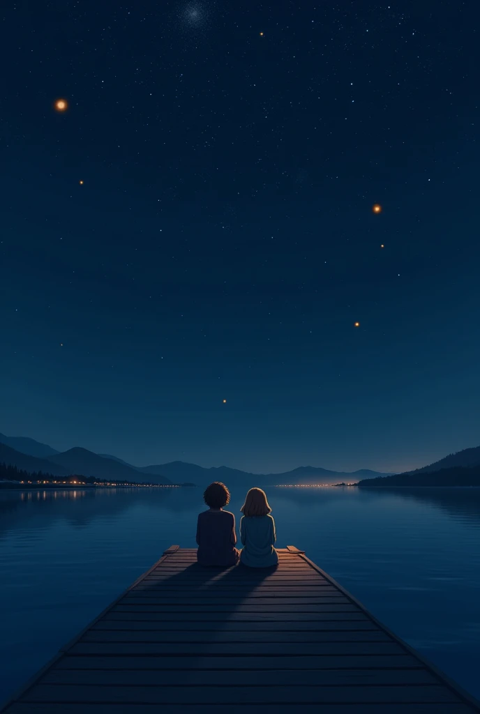 Make them sitting on a pier at the Balaton, under the night sky and watching the stars