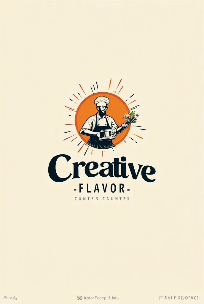 Logo for a restaurant called "Creative flavor ".