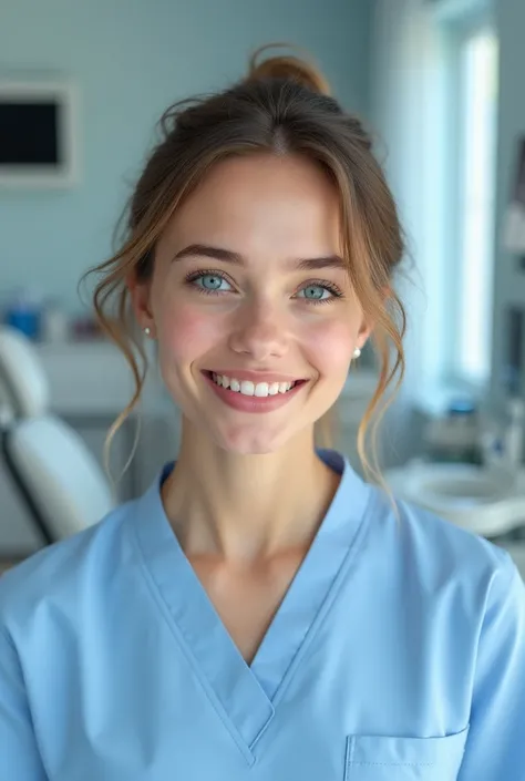 Okay, I need us to make some improvements to it, the uniform should be more current., You must be young and remember that you are a doctor in dentistry if you can have blue eyes great 