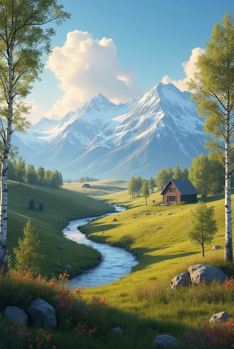 Make a realistic Russian landscape 