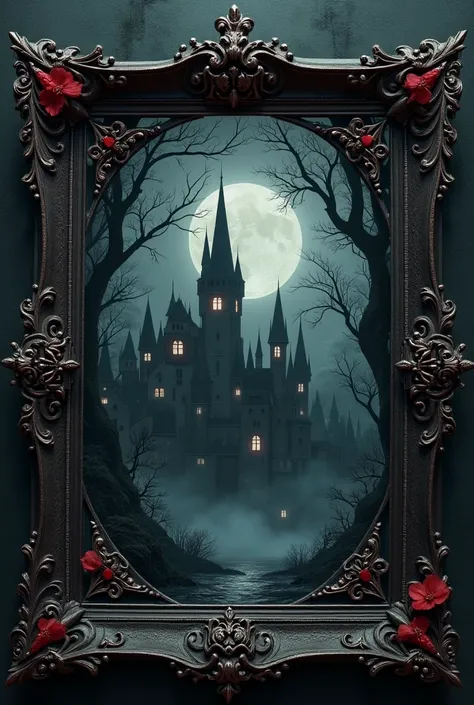 Frames containing Gothic images, Castles, Vampires, dark, forests 