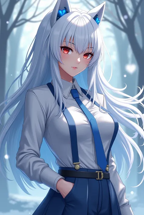 name:  Paola Nakamura
gender :  female skin
Age : 18
eye color :  crimson and a white sheen
hair color:  white hair/ has blue locks and its hair reaches the waist
body :  has a good figure 
Work : mafia/multimillonaria/ model singer businesswoman
A /the/b ...