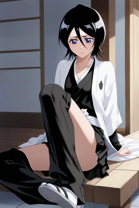 Bleach, 1 girl, rukia kuchiki  version sitting down