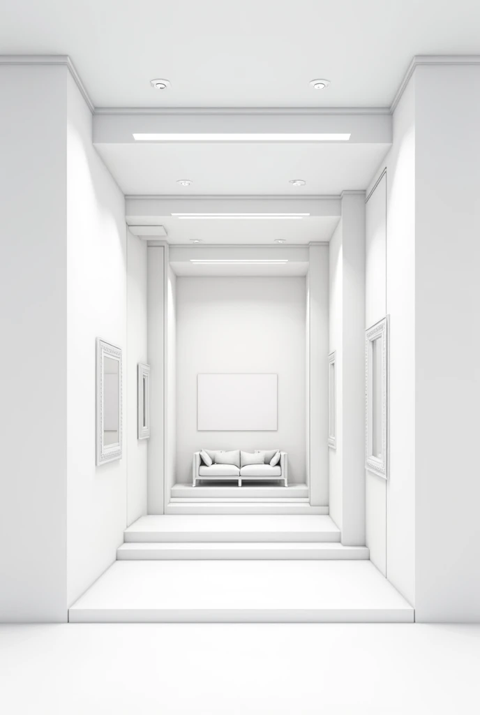 Make me a picture of a building room in a room and make it all white because I want to make pictures for my coloring ebook