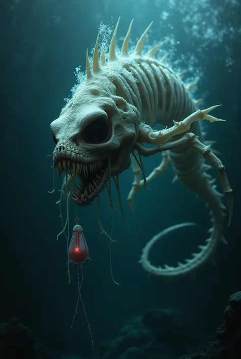 Evil Angler fish skeleton 