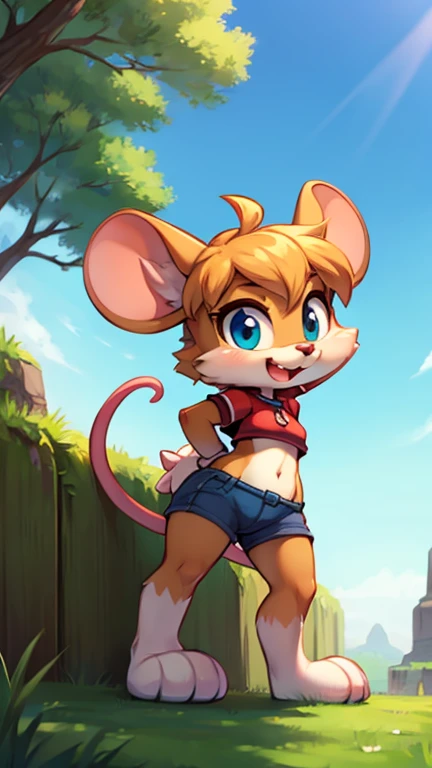 Female furry mouse tiny toons adventure style 