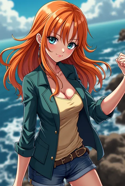 A picture of Nami from the One Piece anime with a big delay