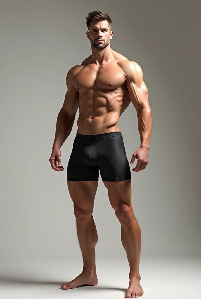 Same but a bit more realistic and instead of briefs but a tight-fitting boxer