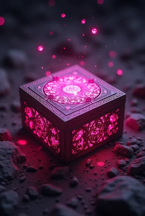 A small, intricately carved box, glowing with an inner pink light, materializes before Zephyr.  This Miraculous-style container, rather than holding a Kwami, is the messenger itself.  Intricate carvings on its surface shift and rearrange, forming images an...