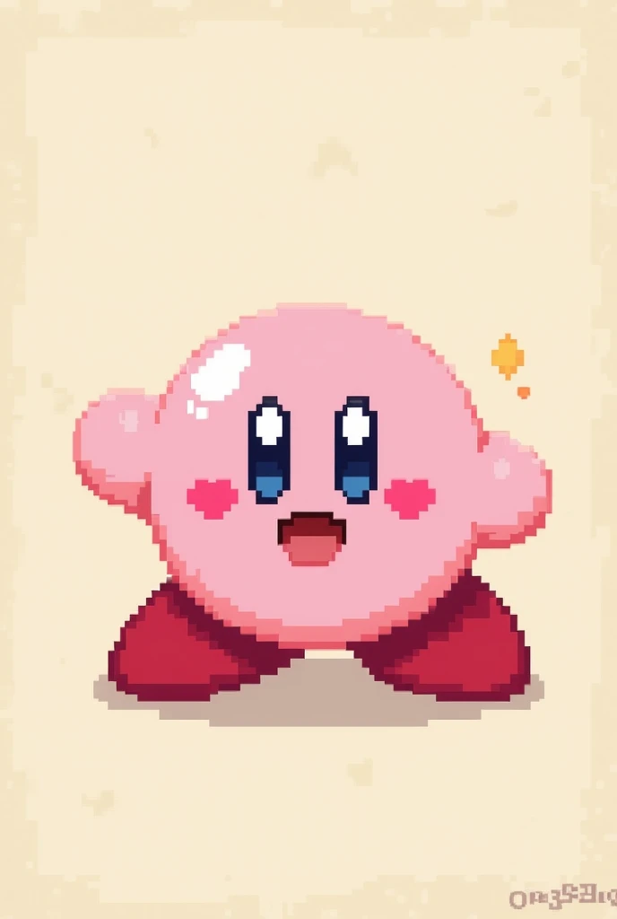 Genera un pixel art de Kirby 32 por 32