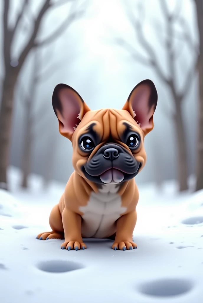 French bulldog in february 