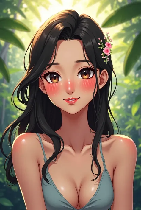 Find real photos of Irina Sergeevna Nalimova Barnaul, Thai Territory, 37 years old and draw her in anime style