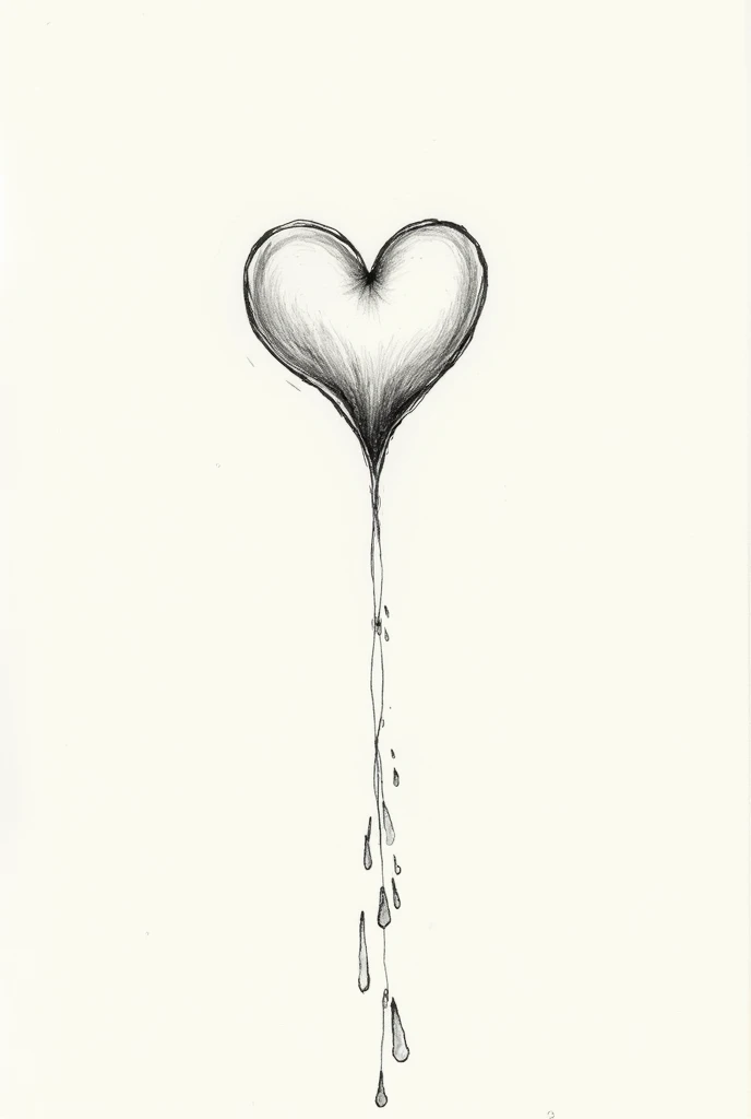 3. A heart like a glass overflowing with rainwater – Symbolizes the feeling of love that overflows and cannot be contained. sketch only and no colors simple