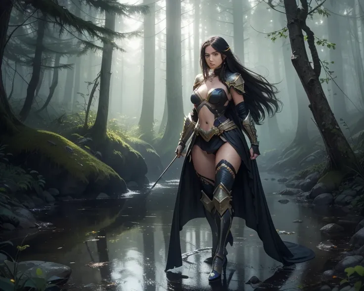 - Photorealistic with perfect details, Cinematic, Masterpiece, HD, Sexy CGI.

- Beautiful "Indian" woman, Long hair, Yellow eyes, smooth skin full of colorful tattoos, expressive.

- Wearing a costume ("Full Sexy Armor"), a costume that embodies the form o...