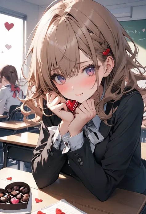  Valentine, Chocolates, beautiful girl,Confession,classroom