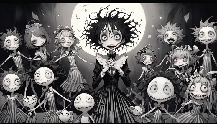    Tim Burton's Style、  hysterical person,