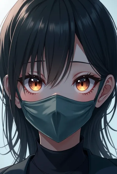 Add a face mask and make the eyes anime like 