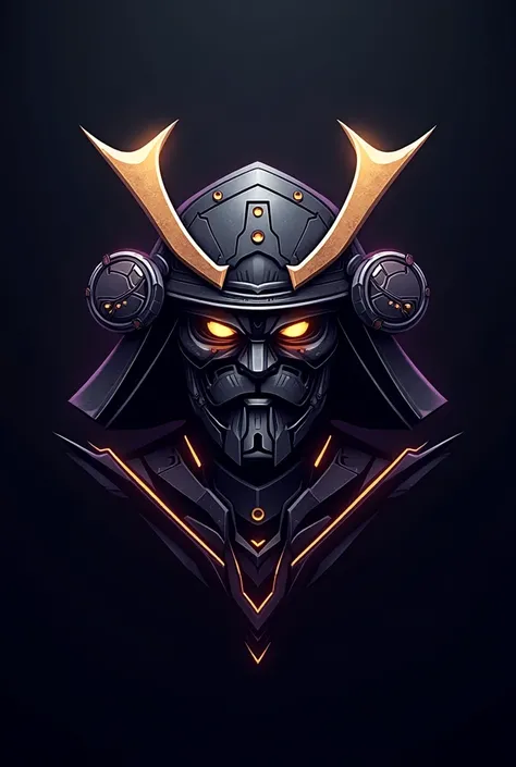 E-sport logo for Coven Genic (use robot samuri head)(black,white,gold and dark purple colours)