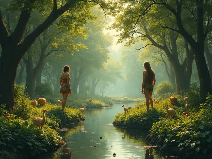 Adam, the man and Eve, the woman with only leaves covering their parts, lived in harmony in the Garden of Eden.. Everything was perfect: the crystalline rivers ,  the fruit trees and the animals living together in peace.  God gave them just one order , in ...