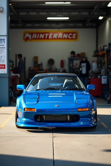 Toyota MR-2、Stop at the maintenance shop 、bluebodycollar。