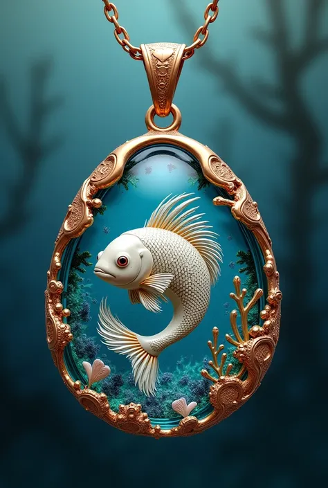 Pendant with fish