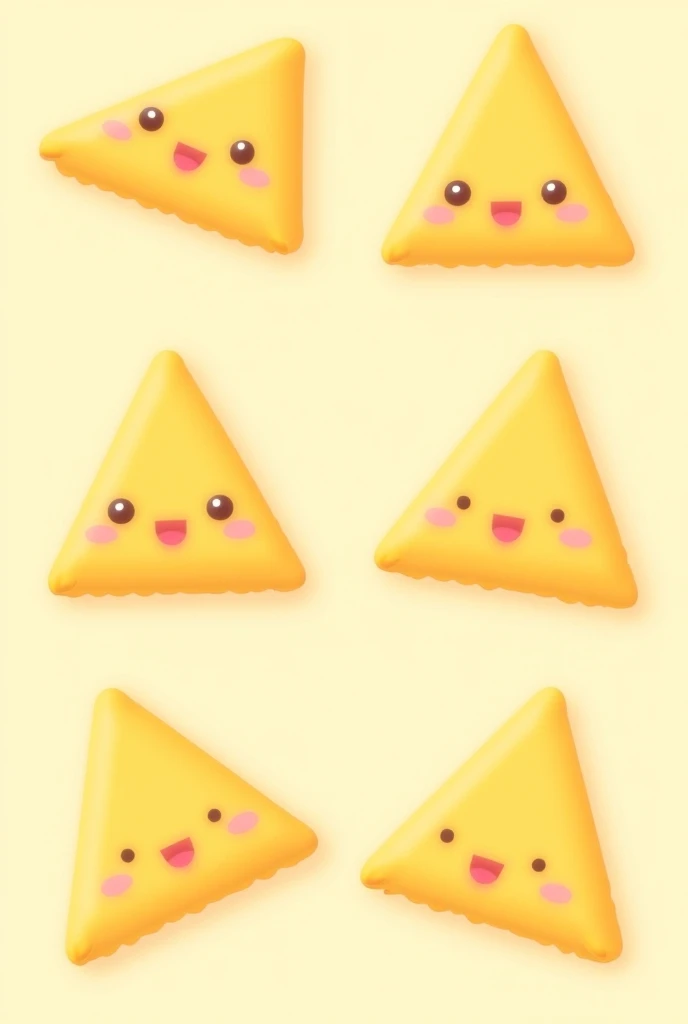 Cute triangle sambussa stickers 