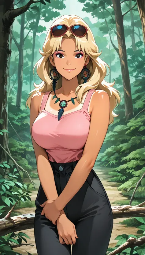 (1girl, solo, Darleen), (extremely detailed CG unit 8k wallpaper),(master part), (best quality), (ultra detail), (best illustration),(ghibli_style), cowboy shot, standing, facing viewer, looking at viewer, perfect face, perfect eyes, perfect fingers, (Shar...