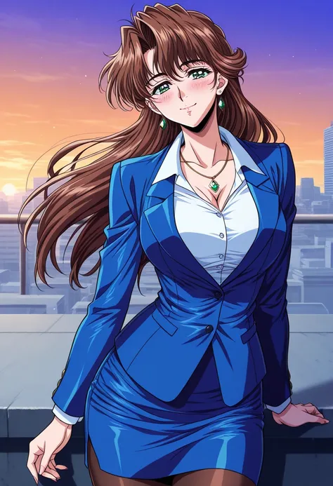  Masterpiece,  top quality,  latest,  high resolution,  uncensored,  1 girl,   Yokota Mamoru style,  1 girl, Alone, Narrow Face,  motion line, blushing
Zero Shikimakoto ,  brown hair,  long hair,  in the magic box divided in the center ,  blue-green eyes ,...