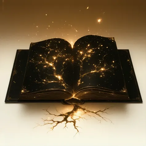  A beautiful book of impeccably and magnificently well-constituted black pages.  Its leaves are purely and legitimately made of gold details. Also , It is imbued with a bright crimson glow.