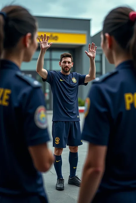 Lionel Messi turned himself in to the police force for women 