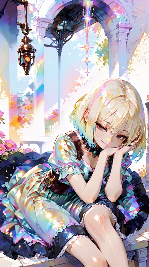 Masterpiece,最 high quality, great quality,very aesthetic,  is ridiculous, latest, impactful, Official Art,iridescent,  colorful,  fine details,  very detailed,  realistic details from blow ,  high chroma,  high quality、 beautiful 、 glitter、 glitterエフェクト,  ...