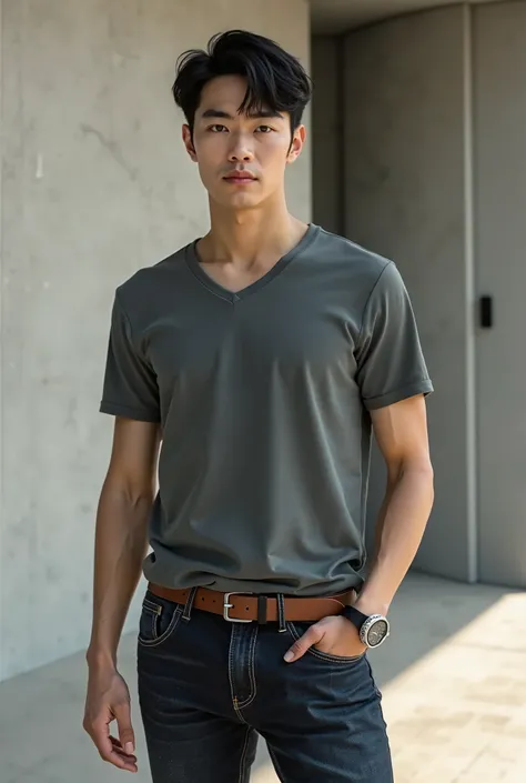 Korean guy in jeans