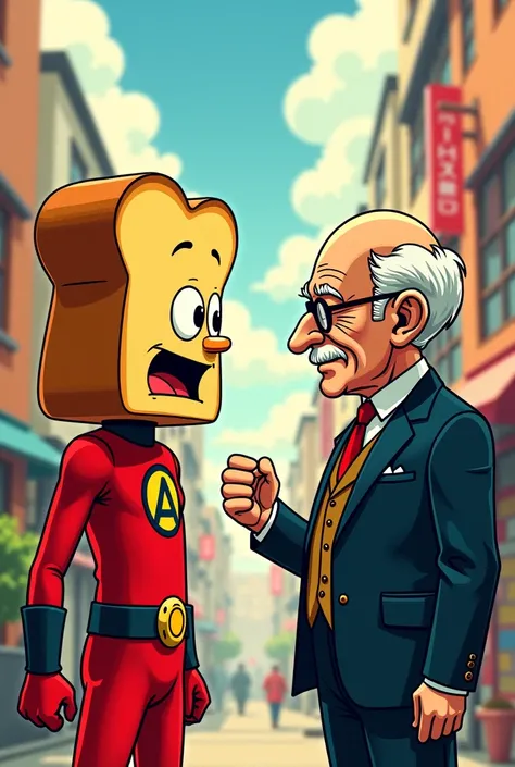 Anpanman and Alfred Adler are fighting.