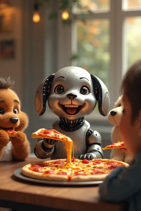 I want to feed you an artificial intelligence dog that will make his friends laugh and eat pizza