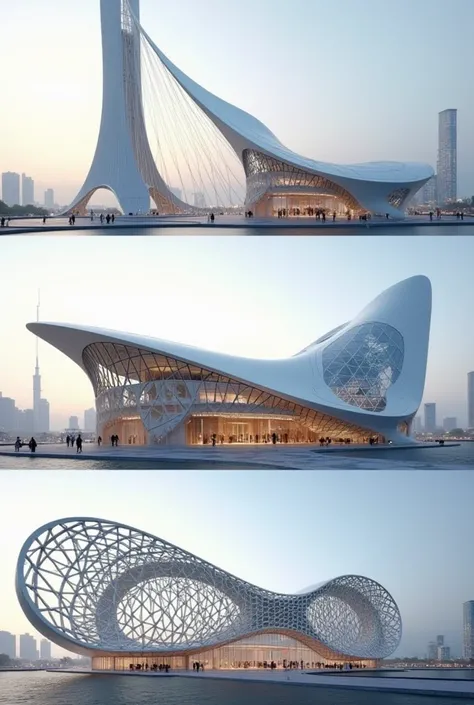 3 examples of architectural line architecture 
