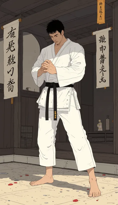 A karateka who has cut his army, Black Belt