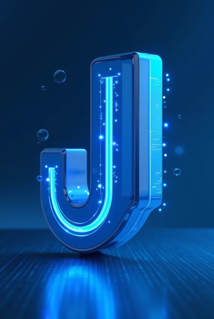  create a futuristic logo with the phrase  "jane" In 3D the letters must be blue