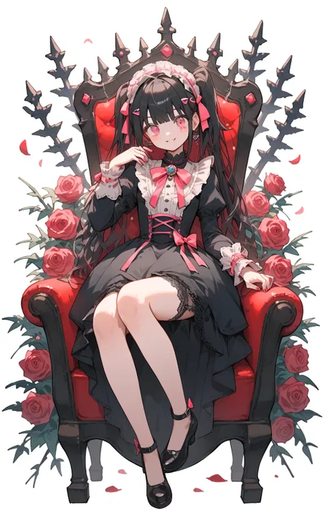 Throne of the Rosy Thorns
prompts:
text
Cute girl, ((: 1.5)), (masterpiece: 1.2), (best quality: 1.2), (high definition: 1.1),
Dramatic lighting,  Vibrant Color Palettes,
Anime artwork, anime style, key visuals, cinematic composition,
Dreamy watercolor-sty...