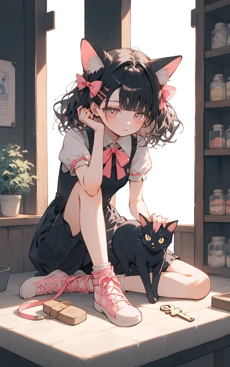 闇の猫カフェ
プロンプト:
text
Cute girl, (masterpiece: 1.2), (best quality: 1.2), (high definition: 1.1),
Dramatic lighting, vibrant color palettes,
Anime artwork, anime style, key visuals, cinematic composition,
Dreamy watercolor-style illustrations with intricate d...