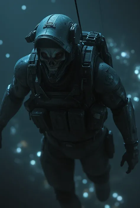 Ghost recon, army, heavy tactical armor, nights , skull mask, super soldier, extremely dark environment, halo jump, stealth 