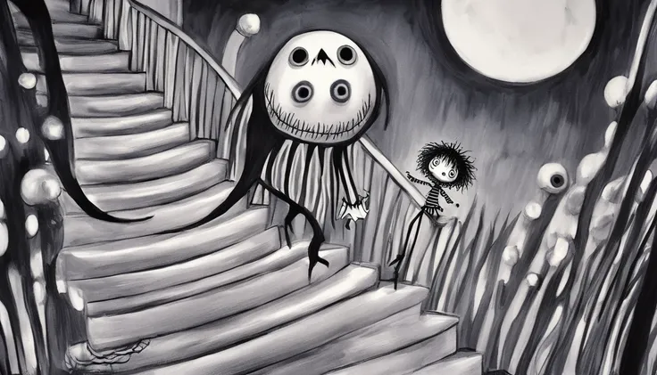     Tim Burton's Style、Go up the stairs、Strange person